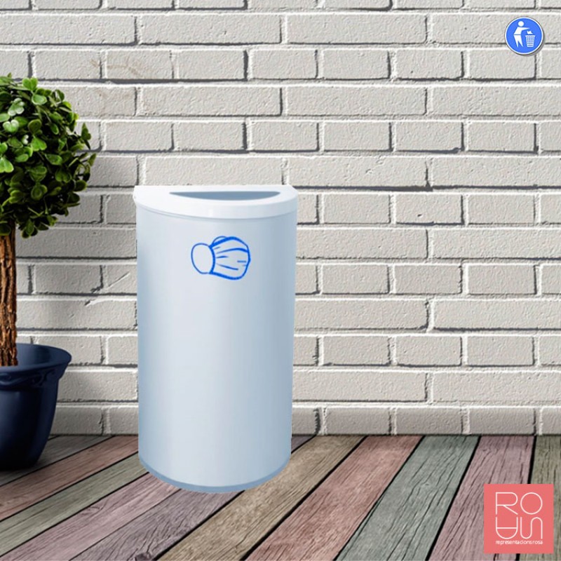 Paperera metàl·lica per guants, bates o mascaretes 86 L Covid-19